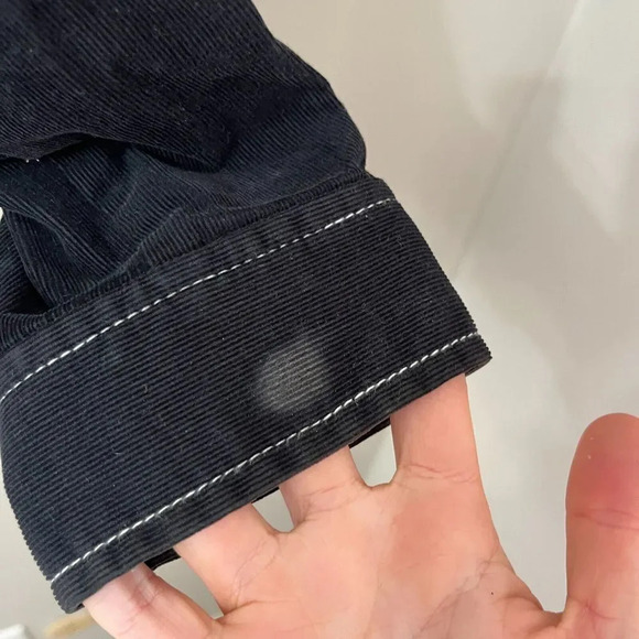 Vtg Inc International Concepts Womens Black Corduroy Jacket M Petites Button - Picture 7 of 10